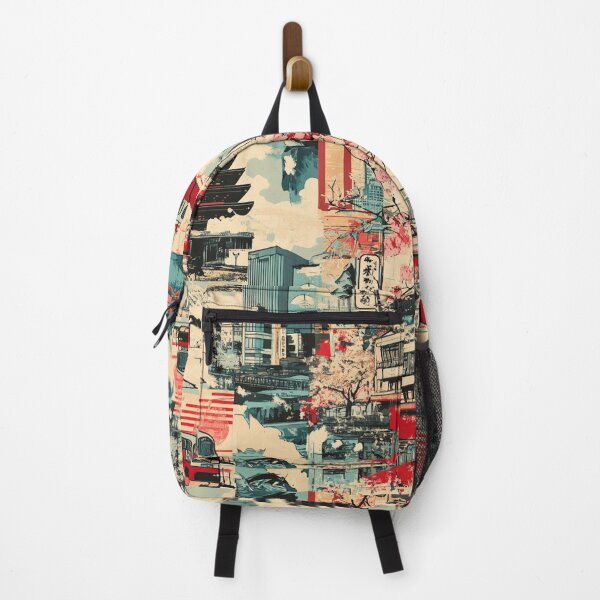 Item preview, Modern Tokio Collage Pattern designed and sold by GrinGalore.