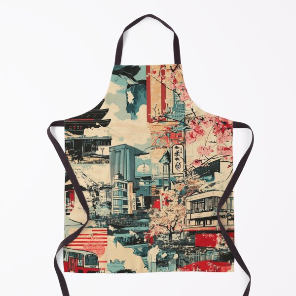 Item preview, Modern Tokio Collage Pattern designed and sold by GrinGalore.