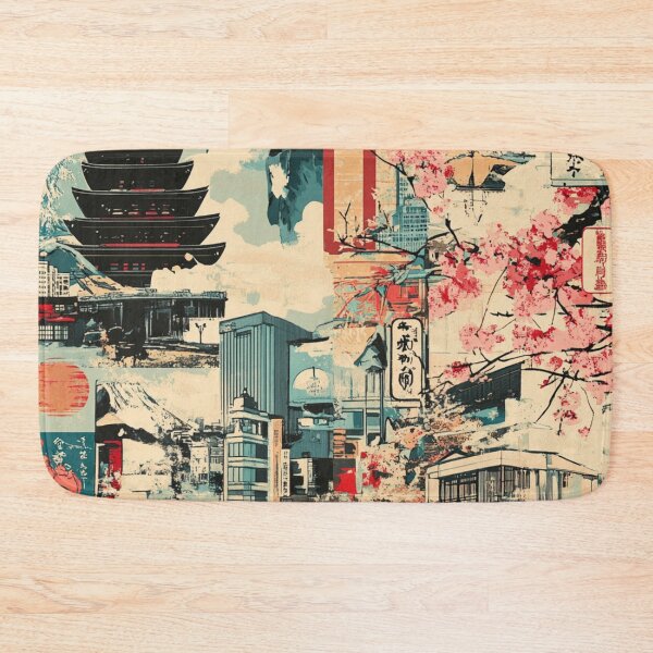 Item preview, Modern Tokio Collage Pattern designed and sold by GrinGalore.