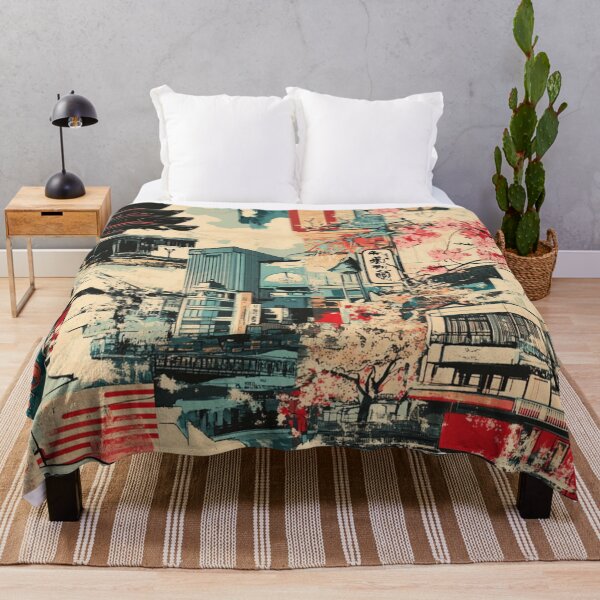 Item preview, Modern Tokio Collage Pattern designed and sold by GrinGalore.
