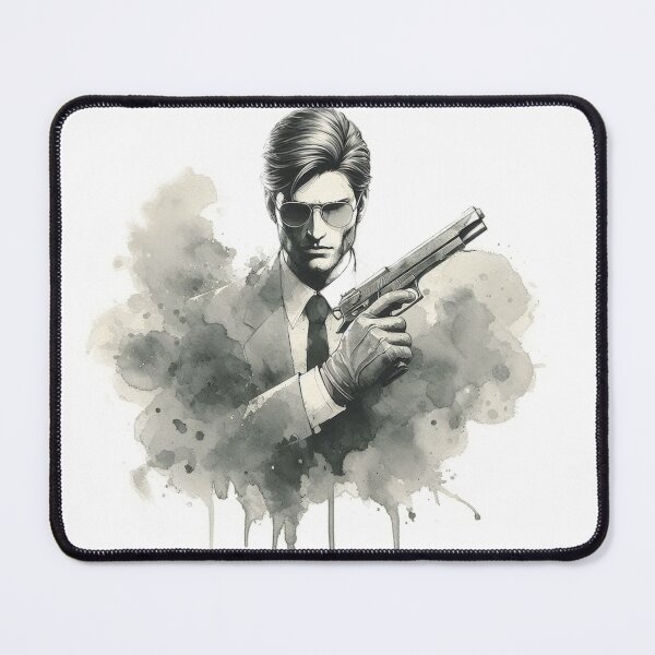 Item preview, Trendy secret agent man with gun designed and sold by AJCIShop.