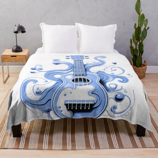 Item preview, Ukulele, colorful ukulele with paint splashes. Pastel shades/navy blue. designed and sold by My-fake-places.