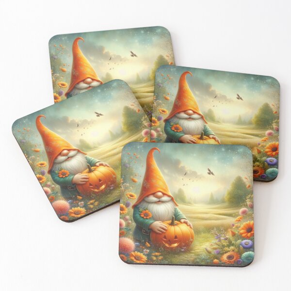 Item preview,  Autumn  halloween magical dwarf with pumpkin halloween magic landscape Halloween Pumpkin designed and sold by Expressions-Sel.
