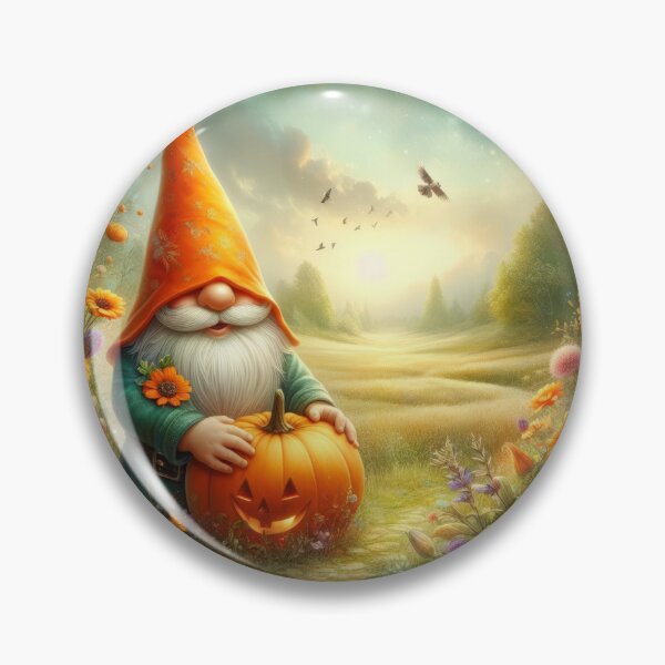Item preview,  Autumn  halloween magical dwarf with pumpkin halloween magic landscape Halloween Pumpkin designed and sold by Expressions-Sel.