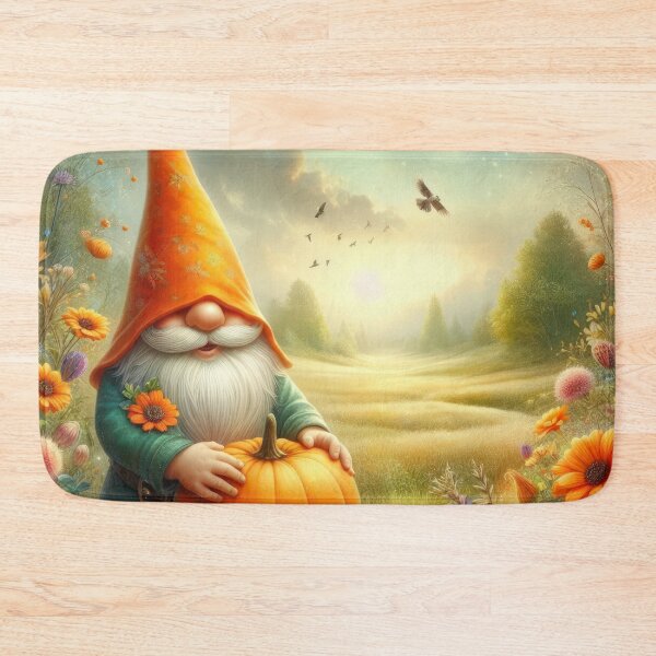 Item preview,  Autumn  halloween magical dwarf with pumpkin halloween magic landscape Halloween Pumpkin designed and sold by Expressions-Sel.