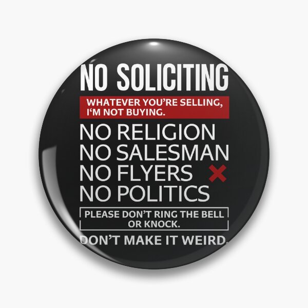 Item preview, No Soliciting designed and sold by HowToCanadian.
