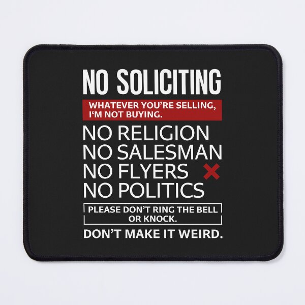 Item preview, No Soliciting designed and sold by HowToCanadian.