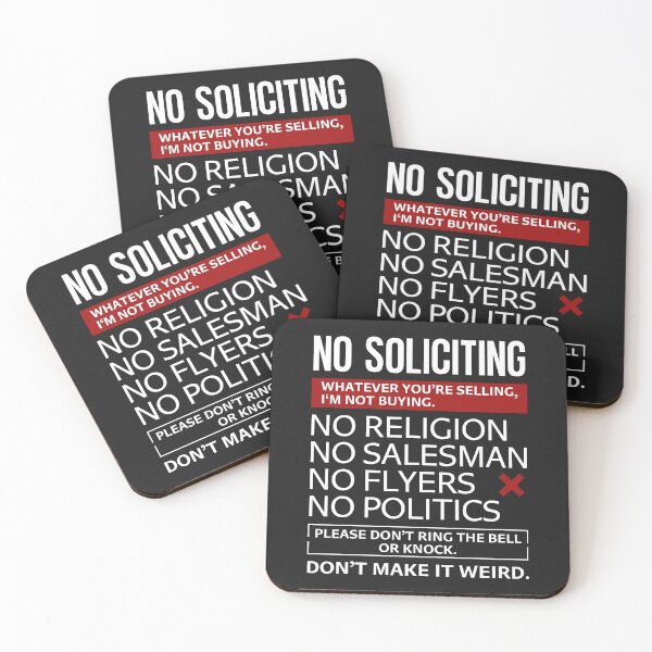 Item preview, No Soliciting designed and sold by HowToCanadian.