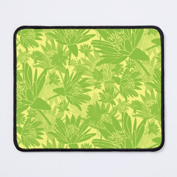 Item preview, Tossed Lotus Green on Yellow Halfdrop designed and sold by Art in My Loft.