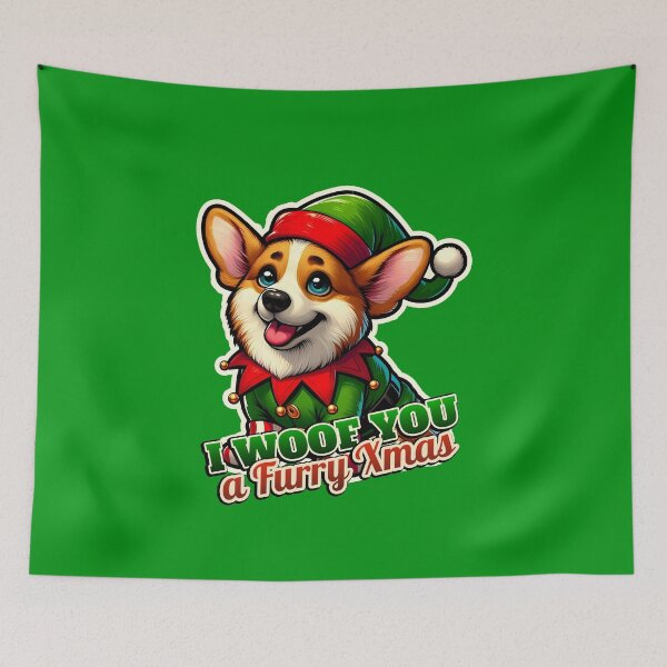 Item preview, Corgi Xmas elf gift designed and sold by ThisDress.