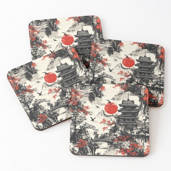 Item preview, Vintage Japan Collage Pattern designed and sold by GrinGalore.