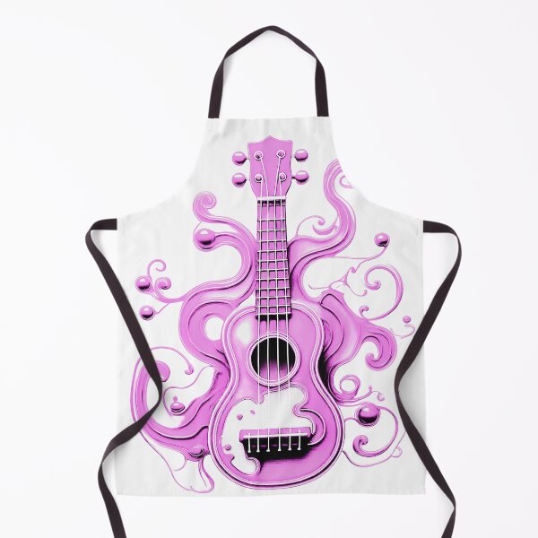 Item preview, Ukulele, colorful ukulele with paint splashes. Pastel shades/ pink. designed and sold by My-fake-places.