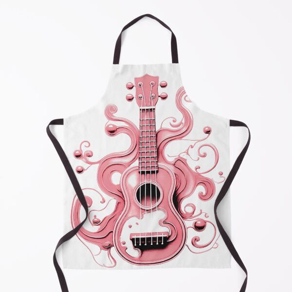 Item preview, Ukulele, colorful ukulele with paint splashes. Pastel shades/ salmon. designed and sold by My-fake-places.