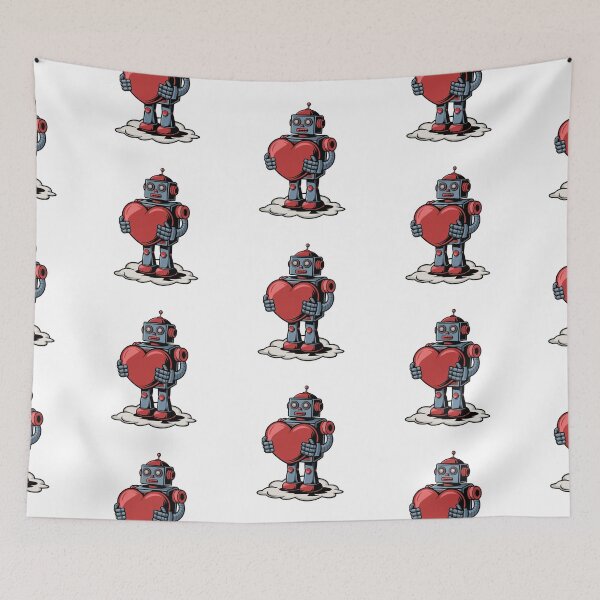 Item preview, Robot with big heart love heart designed and sold by Newhyperion.