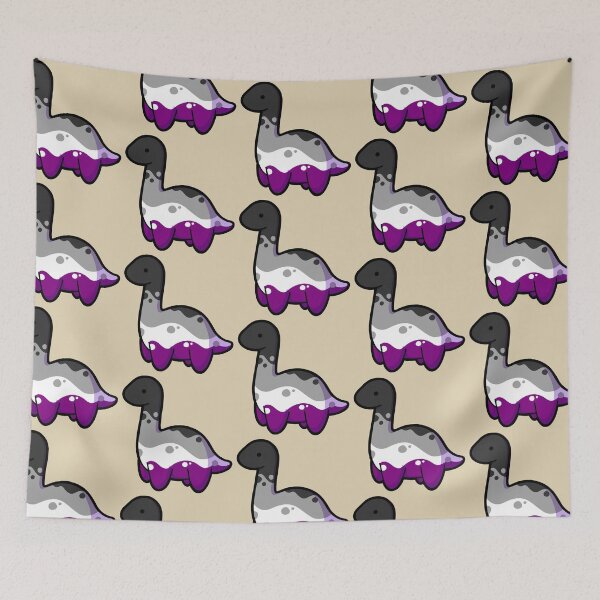 Item preview, hugadino Cute Ace long neck dinosaur, dino, Pride, Ace, LGBTQ designed and sold by hugadino.