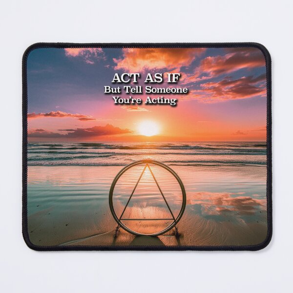 Item preview, ACT AS IF But Tell Someone You're Acting AA Slogan Beach at Sunrise designed and sold by ApexDesigners.
