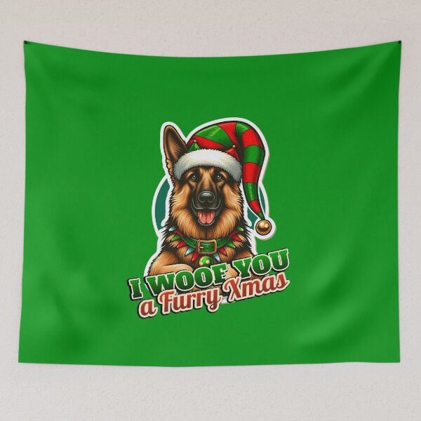 Item preview, German Shepherd Xmas elf gift designed and sold by ThisDress.