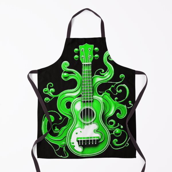 Item preview, Ukulele, colorful ukulele with paint splashes. Vivid shades/green. designed and sold by My-fake-places.