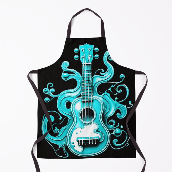 Item preview, Ukulele, colorful ukulele with paint splashes. Vivid shades/blue. designed and sold by My-fake-places.