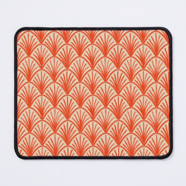 Item preview, Brush strokes Scallop - Bright Red and Alabaster designed and sold by marialindemann.