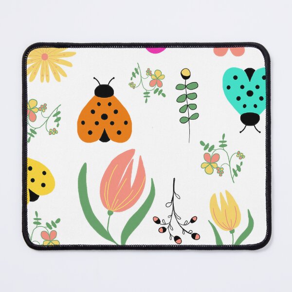 Item preview, Bright ladybugs and flowers designed and sold by HoddyDesign.