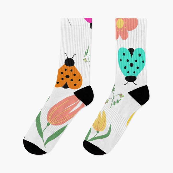 Item preview, Bright ladybugs and flowers  designed and sold by HoddyDesign.