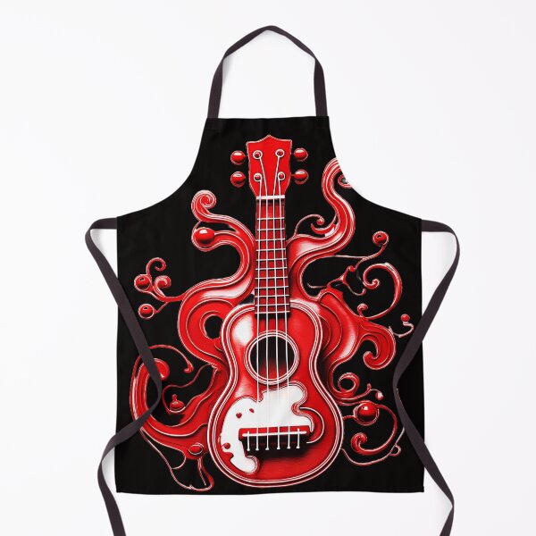 Item preview, Ukulele, colorful ukulele with paint splashes. Vivid shades/ red. designed and sold by My-fake-places.