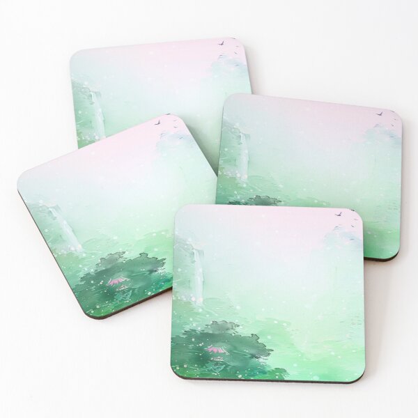 Item preview, Mystic Mountains and Cranes - Chinese Landscape Art designed and sold by Piotrek0001.