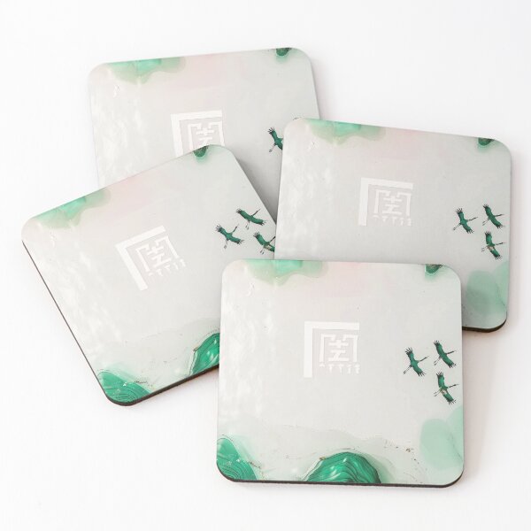 Item preview, Mystic Mountains and Cranes - Chinese Landscape Art designed and sold by Piotrek0001.