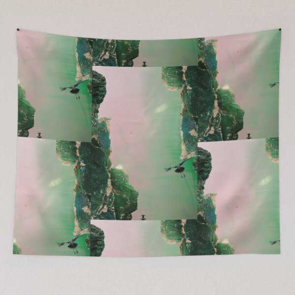 Item preview, Mystic Mountains and Cranes - Chinese Landscape Art designed and sold by Piotrek0001.