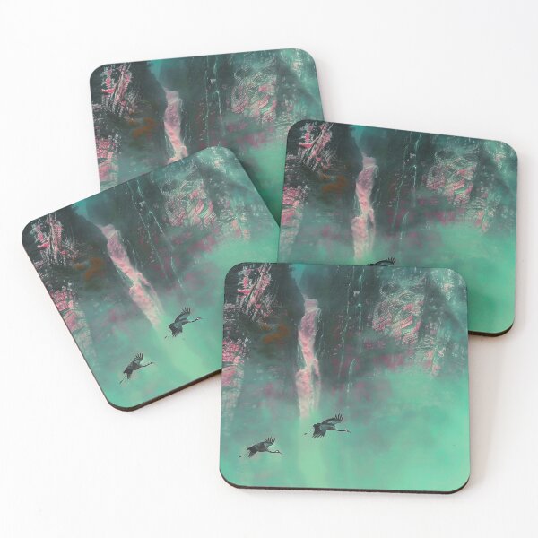 Item preview, Mystic Mountains and Cranes - Chinese Landscape Art designed and sold by Piotrek0001.