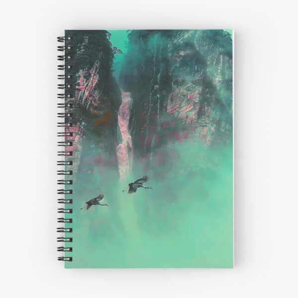 Item preview, Mystic Mountains and Cranes - Chinese Landscape Art designed and sold by Piotrek0001.