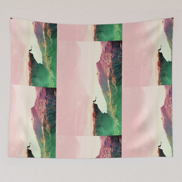 Item preview, Mystic Mountains and Cranes - Chinese Landscape Art designed and sold by Piotrek0001.