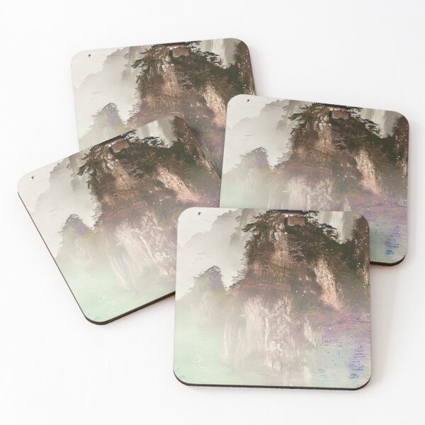 Item preview, Mystic Mountains and Cranes - Chinese Landscape Art designed and sold by Piotrek0001.