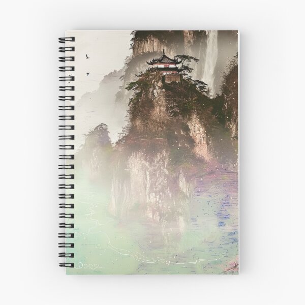 Item preview, Mystic Mountains and Cranes - Chinese Landscape Art designed and sold by Piotrek0001.