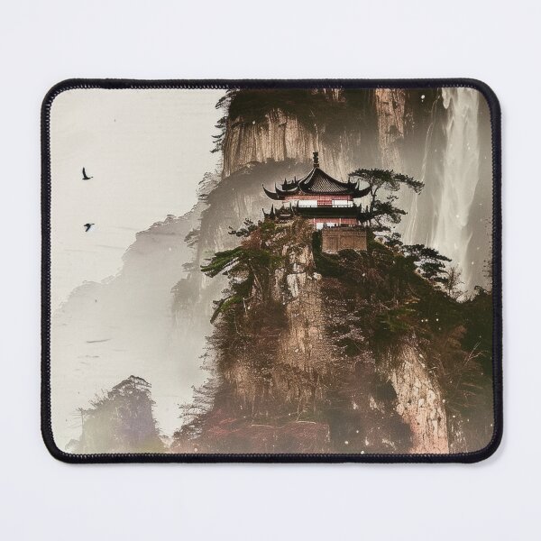 Item preview, Mystic Mountains and Cranes - Chinese Landscape Art designed and sold by Piotrek0001.
