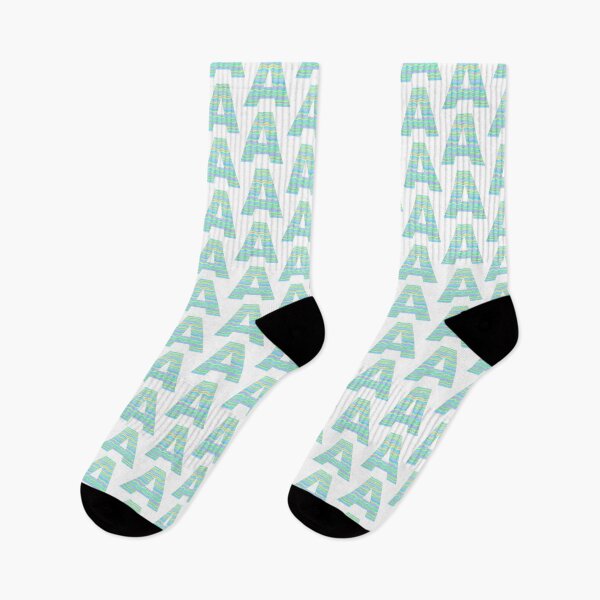 Item preview, Letter A Neon Wavy Stripe Pattern Monogram Initial designed and sold by theartofvikki.