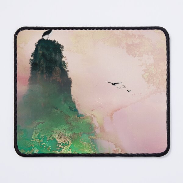 Item preview, Mystic Mountains and Cranes - Chinese Landscape Art designed and sold by Piotrek0001.
