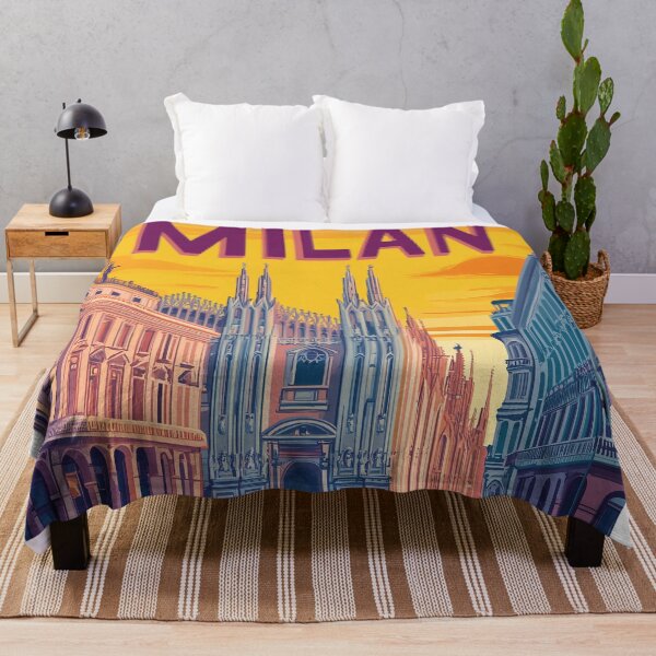 Item preview, Vintage Milan City Skyline Art Print | Retro Italian Travel Poster | Iconic Milan Cathedral & Piazza del Duomo Wall Decor | Milan City Artwork | Mid-Century Modern Design designed and sold by nomiraclehere.
