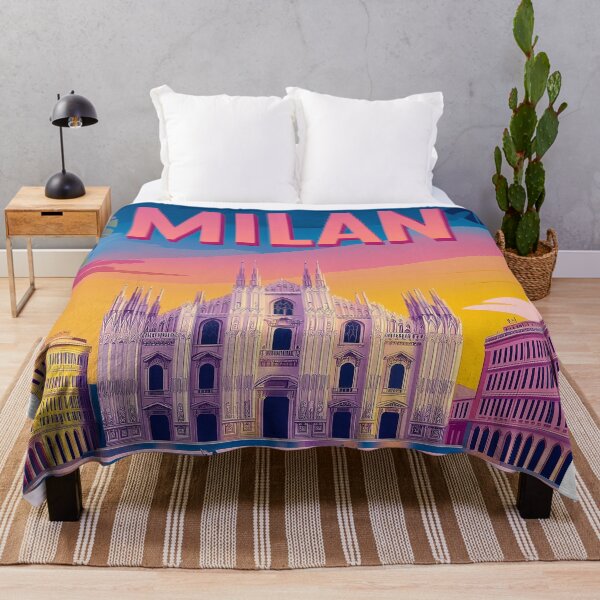 Item preview, Vintage Milan City Skyline Art Print | Retro Italian Travel Poster | Iconic Milan Cathedral & Piazza del Duomo Wall Decor | Milan City Artwork | Mid-Century Modern Design designed and sold by nomiraclehere.