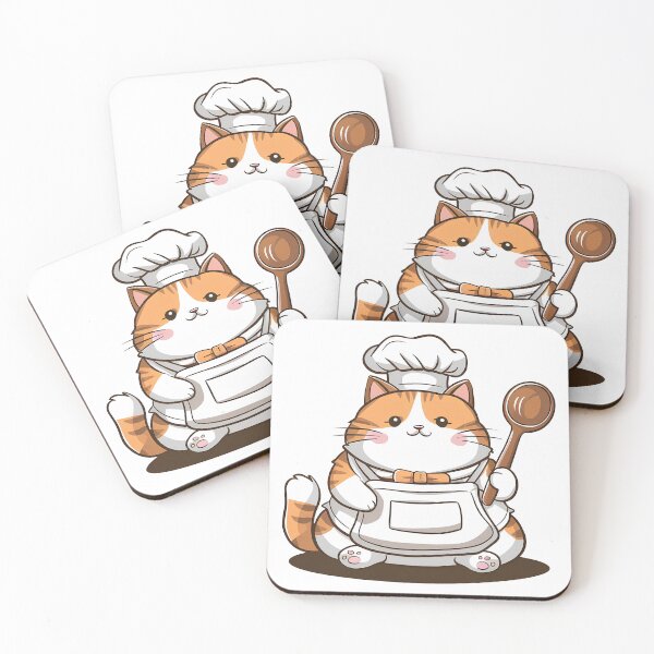 Item preview, Adorable Chef Cat designed and sold by ArtsyWishesShop.