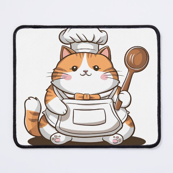 Item preview, Adorable Chef Cat designed and sold by ArtsyWishesShop.