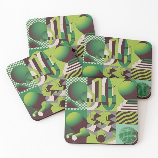 Item preview, Abstract geometric figures with waves designed and sold by MargoMalej.