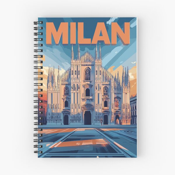 Item preview, Vintage Milan City Skyline Art Print | Retro Italian Travel Poster | Iconic Milan Cathedral & Piazza del Duomo Wall Decor | Milan City Artwork | Mid-Century Modern Design designed and sold by nomiraclehere.