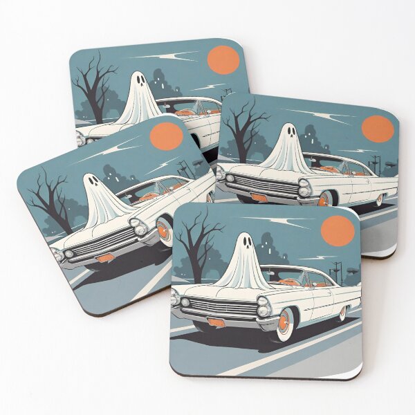Item preview, Spooky and Fun Halloween Ghost – Drive into the Spirit of the Season! designed and sold by karolinahinc.