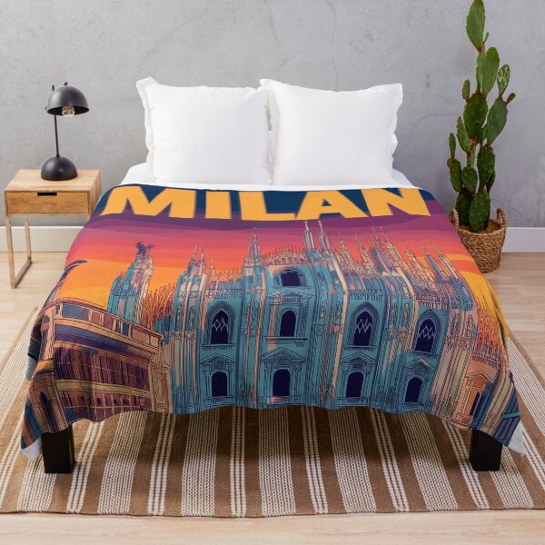 Item preview, Vintage Milan City Skyline Art Print | Retro Italian Travel Poster | Iconic Milan Cathedral & Piazza del Duomo Wall Decor | Milan City Artwork | Mid-Century Modern Design designed and sold by nomiraclehere.