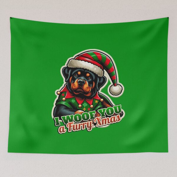 Item preview, Rottweiler, Rotie Xmas elf gift designed and sold by ThisDress.