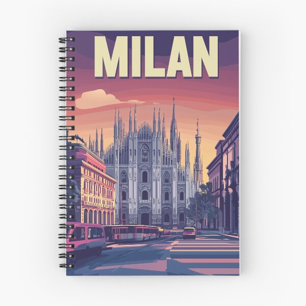 Item preview, \Vintage Milan City Skyline Art Print | Retro Italian Travel Poster | Iconic Milan Cathedral & Piazza del Duomo Wall Decor | Milan City Artwork | Mid-Century Modern Design designed and sold by nomiraclehere.