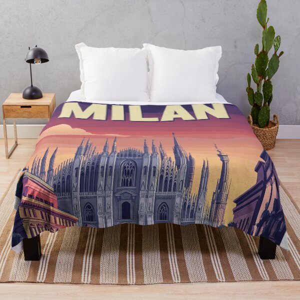 Item preview, \Vintage Milan City Skyline Art Print | Retro Italian Travel Poster | Iconic Milan Cathedral & Piazza del Duomo Wall Decor | Milan City Artwork | Mid-Century Modern Design designed and sold by nomiraclehere.