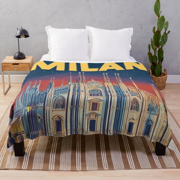 Item preview, Vintage Milan City Skyline Art Print | Retro Italian Travel Poster | Iconic Milan Cathedral & Piazza del Duomo Wall Decor | Milan City Artwork | Mid-Century Modern Design designed and sold by nomiraclehere.